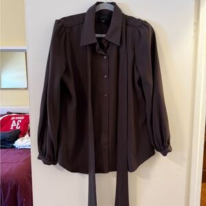 Alex Marie Button Down with Bow Detail